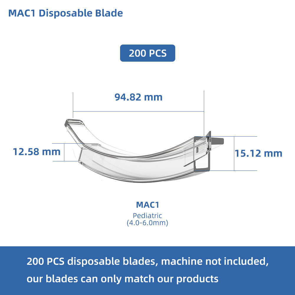 Disposable Video Laryngoscope for Intubation, 3.5 inch Display with 2 Reusable Handles and 6 Disposable Blades