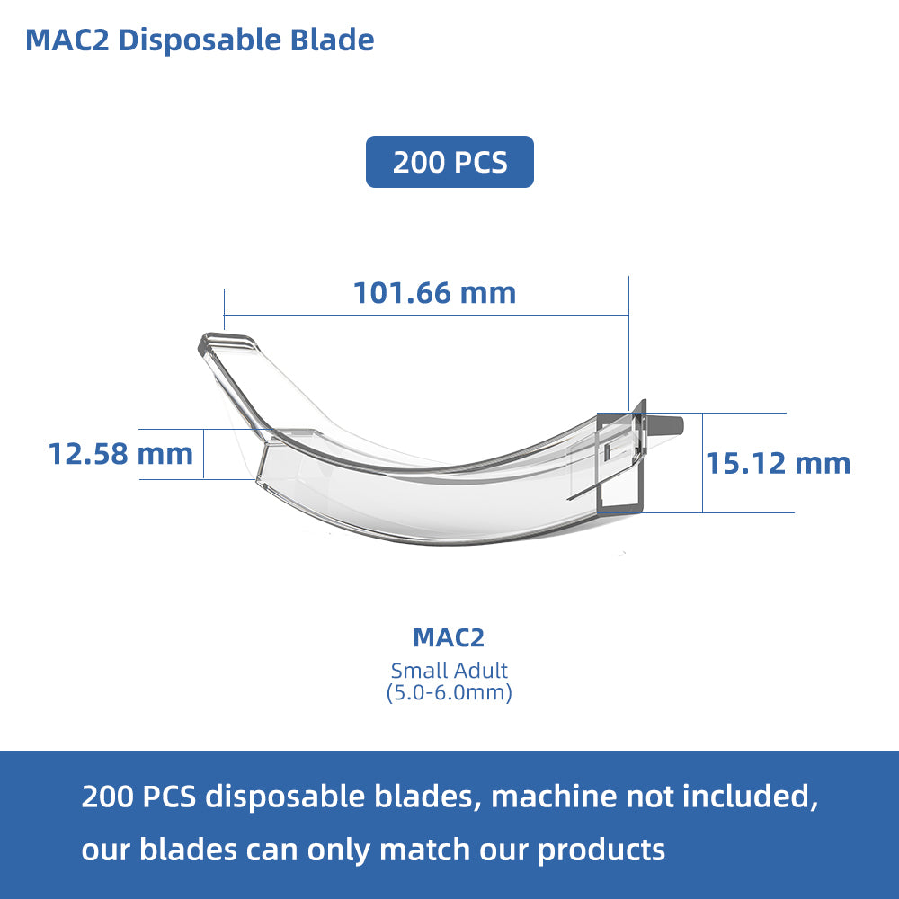 Disposable Video Laryngoscope for Intubation, 3.5 inch Display with 2 Reusable Handles and 6 Disposable Blades