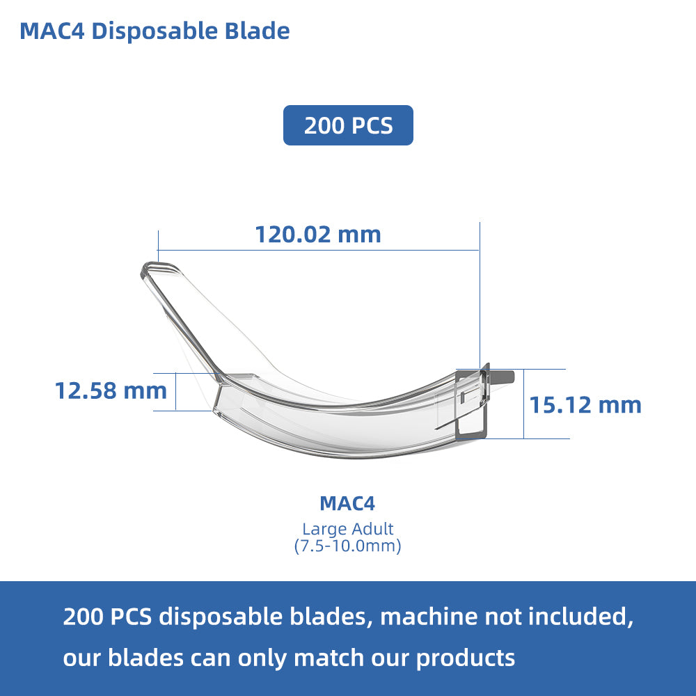 Disposable Video Laryngoscope for Intubation, 3.5 inch Display with 2 Reusable Handles and 6 Disposable Blades