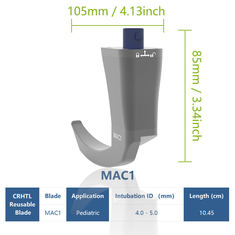Videolaringoscopio reutilizable para intubación, pantalla de 3,5 pulgadas con 6 hojas opcionales