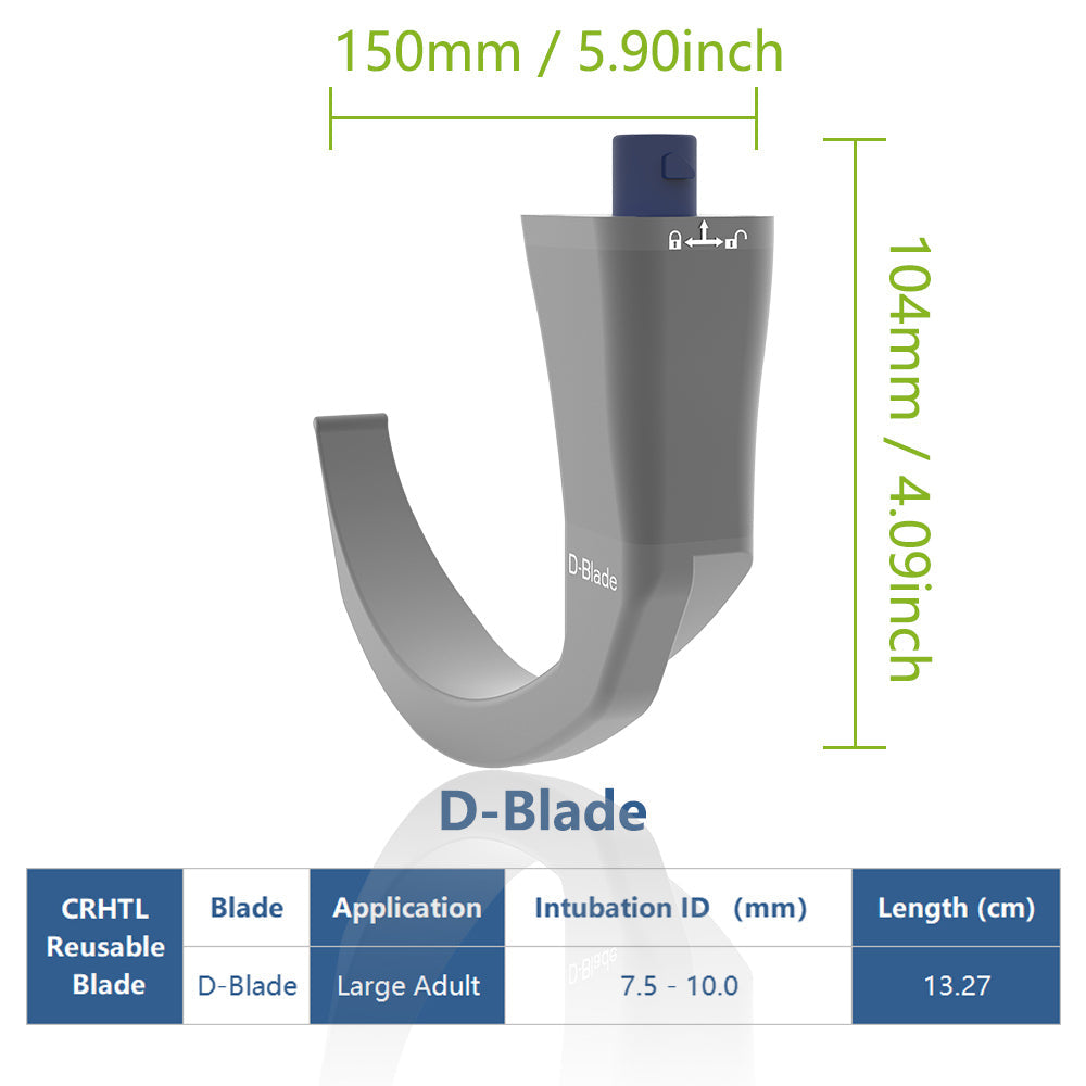 Videolaringoscopio reutilizable para intubación, pantalla de 3,5 pulgadas con 6 hojas opcionales